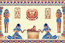 Egyptische sjablonen - Egyptische kamer