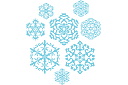 Sjablonen met sneeuw en vorst - Acht sneeuwvlokken II