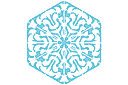Sjablonen met sneeuw en vorst - Sneeuwvlok XII