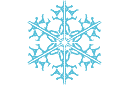 Sjablonen met kerstmotieven - Sneeuwvlok XIII