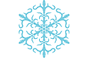 Sjablonen met sneeuw en vorst - Sneeuwvlok XIV
