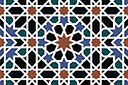 Muursjablonen met herhalende patronen - Alhambra 07b