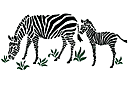 Sjablonen met dieren - Zebra's