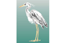 Sjablonen met dieren - Grote reiger