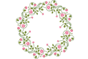 Stencils met tuin- en wilde rozen - Rozenbottel medaillon