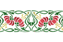 Pochoirs des styles Art nouveau et Art déco - Bordure moderne 32