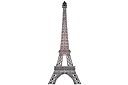 Pochoirs avec des points de repère et des bâtiments - La tour Eiffel