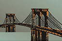 Sjablonen met herkenningspunten en gebouwen - De grote brooklyn bridge