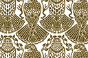 Muursjablonen met herhalende patronen - Valk behang 1