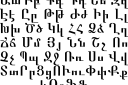 Stencils met teksten en sets letters - Armeens alfabet
