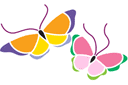 Stencils met vlinders en libellen - Twee vlinders 2