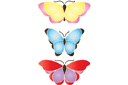 Stencils met vlinders en libellen - Grote vlinders
