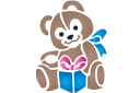 Stencils met kinderspeelgoed - Teddybeer 1