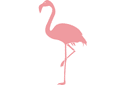 Sjablonen met dieren - Flamingo