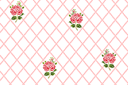 Muursjablonen met herhalende patronen - Roos op het rooster