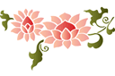 Pochoirs de style oriental - Fleur chinoise 1