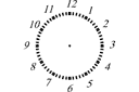 Pochoirs avec différents objets et articles - Cadran d'horloge 3