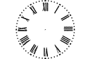 Pochoirs avec différents objets et articles - Cadran d'horloge 5