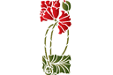 Pochoirs avec jardin et fleurs sauvages - Motif coquelicot A