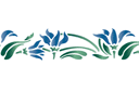 Pochoirs pour bordures avec plantes - Bordure fleurie 43