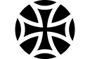Ronde sjablonen - Eenvoudig Keltisch kruis