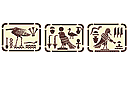 Egyptische sjablonen - Drie panelen