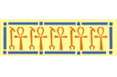 Egyptische sjablonen - Hiërogliefen rand