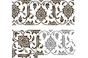 Stencils met klassieke motieven - Engelse rand en hoek 114