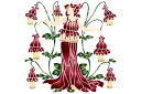 Stencils van Art Nouveau en Art Deco stijlen - Gevolg van Flora - Columbine