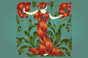 Stencils van Art Nouveau en Art Deco stijlen - Poppy meisje