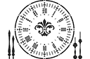 Stencils met verschillende objecten en voorwerpen - Wijzerplaat 7