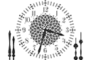 Stencils met verschillende objecten en voorwerpen - Wijzerplaat 9