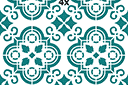 Muursjablonen met herhalende patronen - Marokkaanse tegel 03