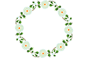 Stencils met tuin- en veldbloemen - Een ring van weelderige madeliefjes