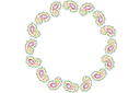 Pochoirs avec motifs indiens - Cercle paisley épineux 123