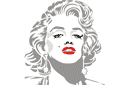 Pochoirs avec arts historiques - Marilyn Monroe