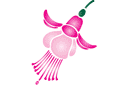 Pochoirs de grande taille - Fleur fuchsia