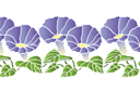 Pochoirs pour bordures avec plantes - Bordure fleurs cloche 7