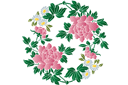 Pochoirs ronds - Chrysanthèmes et camomille A