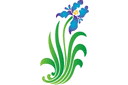 Stencils met tuin- en veldbloemen - Iris 24