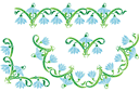 Sets van sjablonen in dezelfde stijl - Sneeuwklokjes set