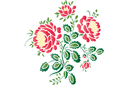 Pochoirs avec jardin et fleurs sauvages - Motif pivoine 44