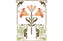 Pochoirs avec jardin et fleurs sauvages - Gros lys (motif)