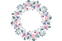 Pochoirs ronds - Cercle de fleurs 5