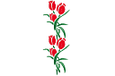 Pochoirs avec jardin et fleurs sauvages - Tulipes 2