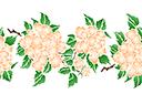 Rand sjablonen met planten - Grote chrysanten B