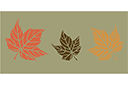 Pochoirs avec feuilles et branches - Trois feuilles d'érable