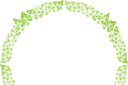 Pochoirs avec feuilles et branches - Grand cercle