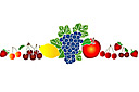 Pochoirs avec fruits et baies - Fruits 1