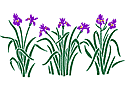Pochoirs avec des éléments de jardin - Iris 2